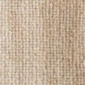 Woven textile sample, beige and tan tones, dense square grid pattern, matte finish, uniform weave suggesting natural fiber composition.
